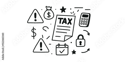 taxation system – visual set