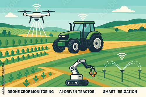 Modern farming technologies enhance crop yield and efficiency in agriculture