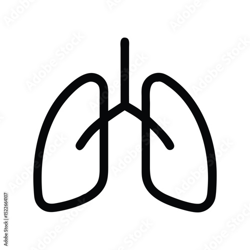 Human Lungs Icon Vector for Medical and Anatomy Health Design