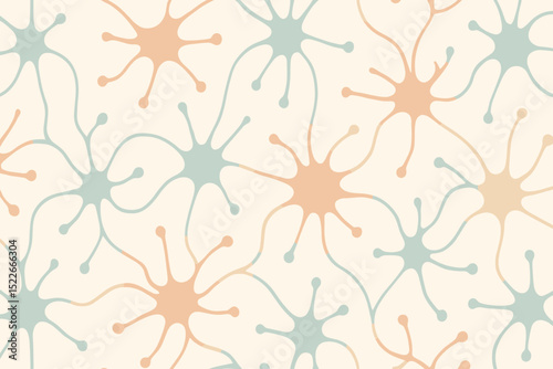 Colorful abstract pattern with organic shapes on a light background suitable for modern design projects