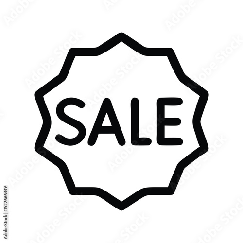 Sale badge icon vector illustration. Classic discount label symbol for promotion, shopping, retail, price tag, marketing, or business design
