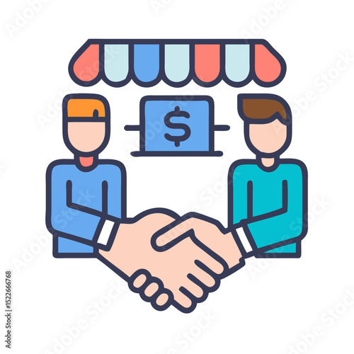 B2B icon set. Business to business, supplier, commerce, vendor, enterprise, partnership, manufacturer, purchase order, supply chain, transaction, quotation and Solid, line vector icons collection.