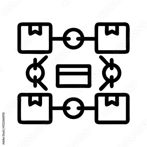 B2B icon set. Business to business, supplier, commerce, vendor, enterprise, partnership, manufacturer, purchase order, supply chain, transaction, quotation and Solid, line vector icons collection.