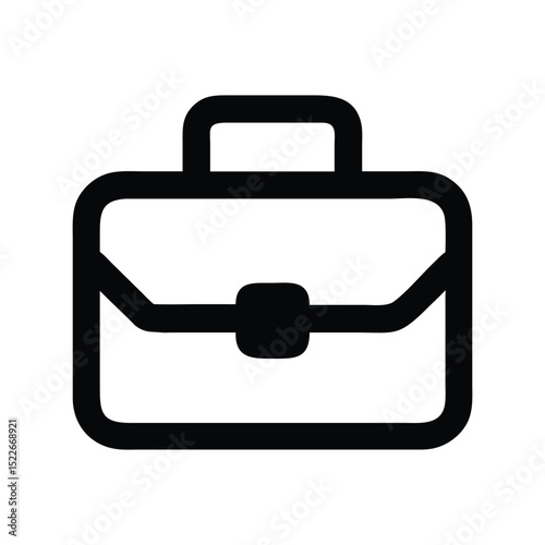 Briefcase icon vector illustration. Classic business symbol for work, office, career, corporate, finance, travel, professional, or management