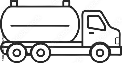 Vector illustration of a tanker truck. tanker truck vector. Big fuel tanker truck 