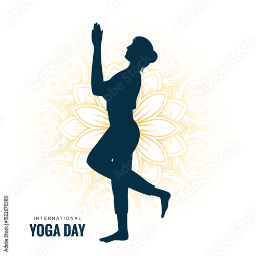21st june yoga day card background