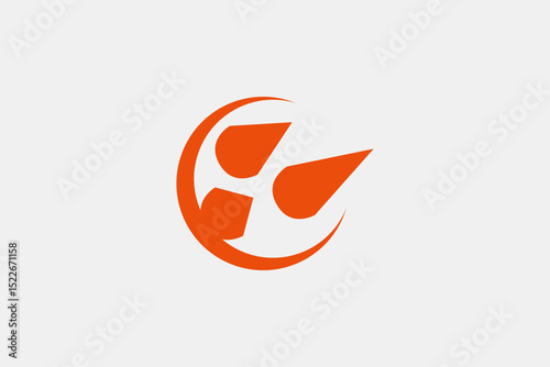 Three meteor moving down logo 