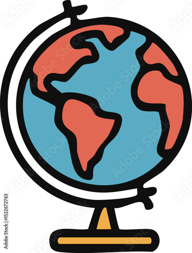 Globe and Globalization Symbol