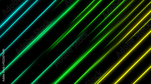 Abstract neon lines background with vibrant colors, perfect for digital art and design