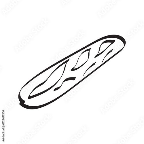 Baguette with Artistic Cuts and Textures