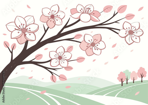 Blossom Ballet – Graceful Cherry Blossoms Dancing in the Spring Breeze