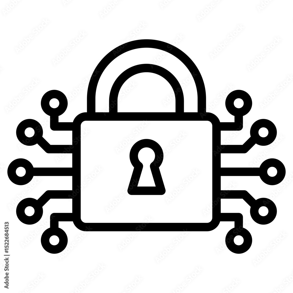 Cyber security icon in vector illustration Cyber security icon in vector illustration