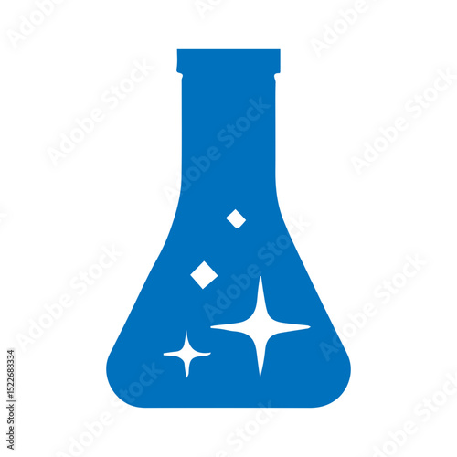 Lab flask icon set. Natural pharmacology symbol