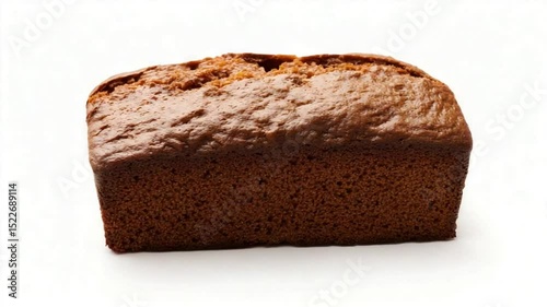 Homemade Loaf Cake with White Background.