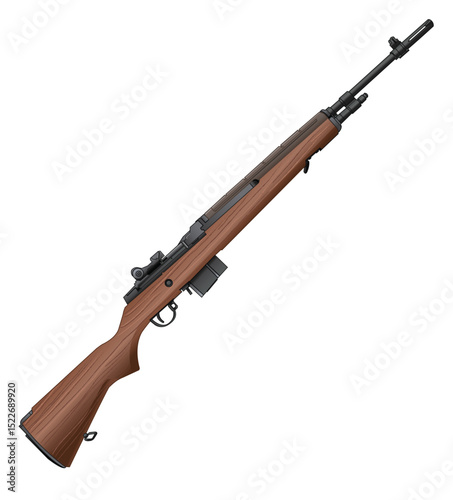 assault rifle isolated on white