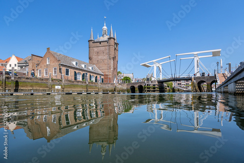 Zuidhavenpoort (South Harbour Gate) gatehouse in the city wall of Zierikzee, Netherlands photo