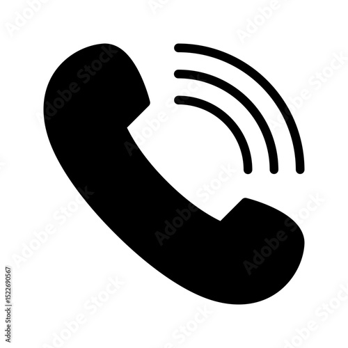 Modern Communication Icon Ringing Phone. Perfect for alerts, incoming calls, notifications, contact sections, business apps.