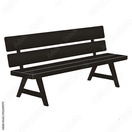 wooden bench isolated on white