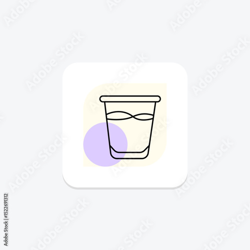 Water Cup, vector, pixel perfect, illustrator file