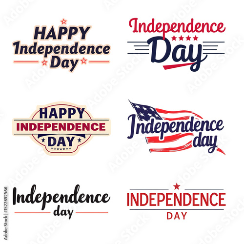 Independence day text illustration 