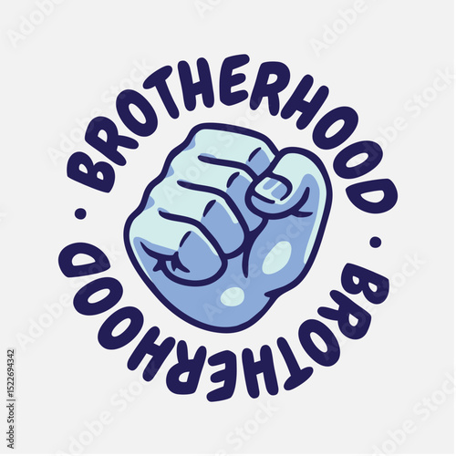 brotherhood logo, fist vector illustration