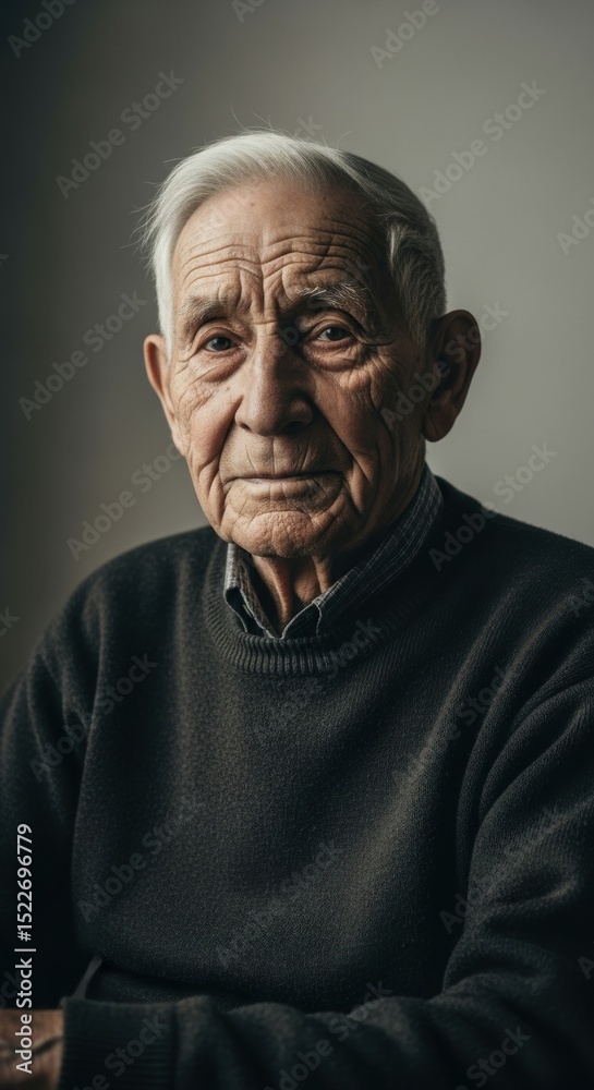 Portrait of Elderly Man in Natural Light Portrait of Elderly Man in Natural Light