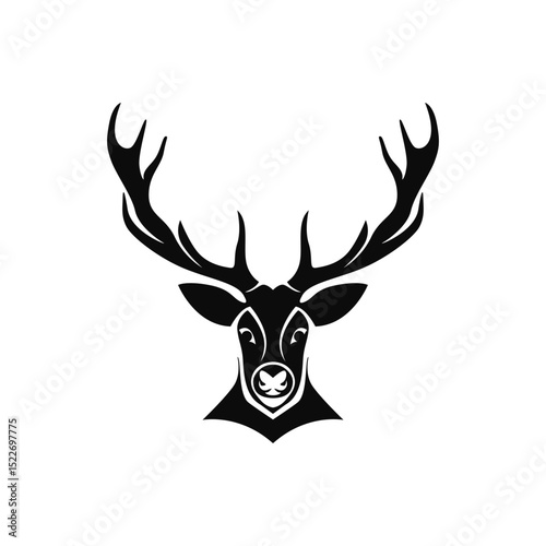 Deer Head Symbol Vector