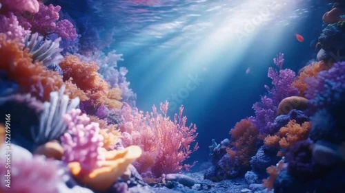 Vibrant Coral Reef Underwater Scene.