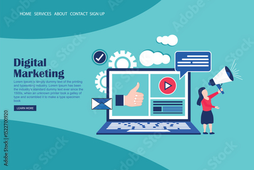 Digital marketing concept
