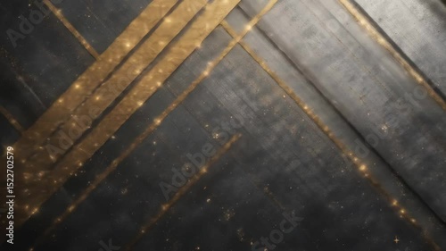 Abstract Video of Golden Lines and Dark Background with Subtle Sparkles