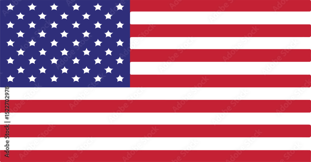 Fototapeta premium American flag, USA flag, US flag, United States flag, stars and stripes, patriotism, American, United States, nation, symbol, icon, emblem, country, independence, freedom, national flag, graphic, illu