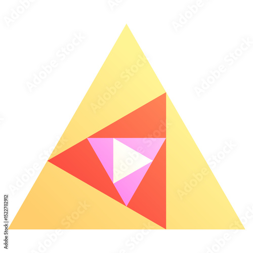 Free Download Triangle spiral. Editable vector icon, coloured. - GFXLoad