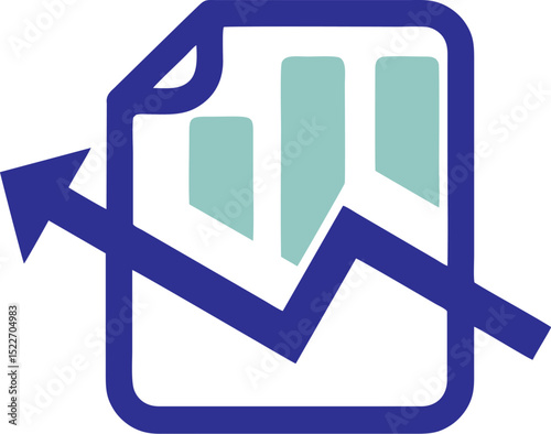 Green Bar Chart Growth Icon in Circle