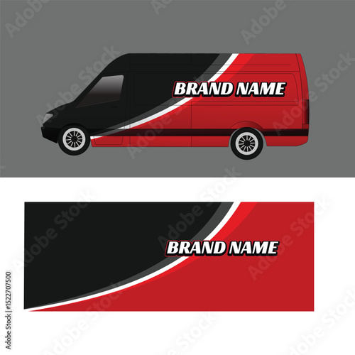 vector design decal wrap body car van cargo company delivery