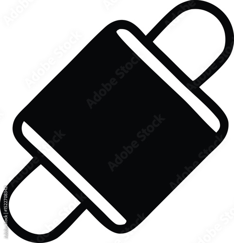 Abstract black and white graphic design element a bold simple and geometric shape