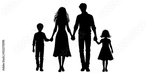 Holding Hands, Holding Hearts, A touching image of family togetherness captured in shadows