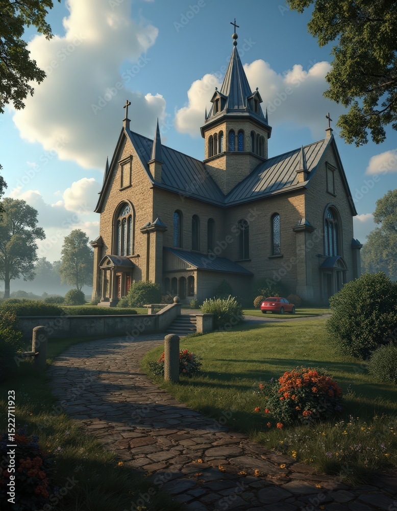 Fototapeta premium church in the old town