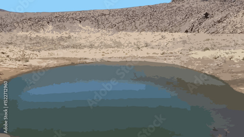 Lake in drought area