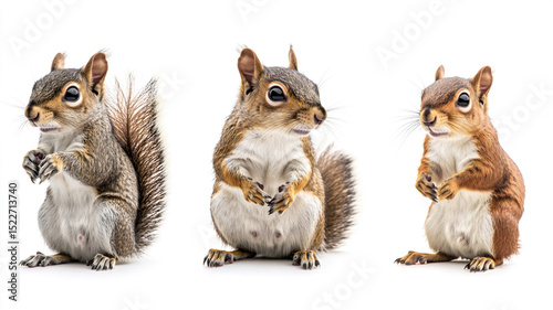 Wallpaper Mural a squirrel isolated on a white background Torontodigital.ca