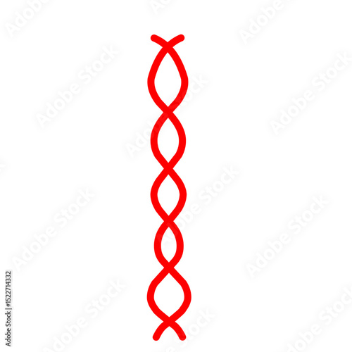 Crimson Threaded Chain Silhouette Against a Deep Void Expressing Interconnection