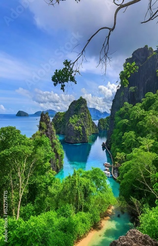 tropical island in the sea