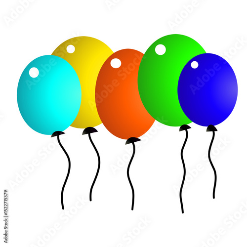 Abstract colorful sphere composition against dark background illustration