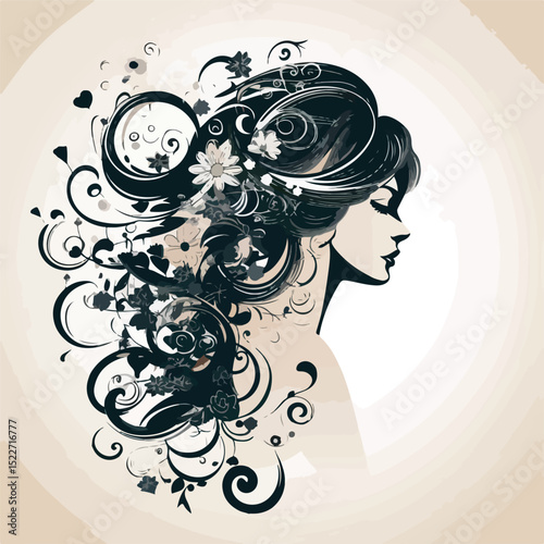 Modern Hair Salon Interior Design Vector Illustration for Stylish Beauty Parlors and Spas