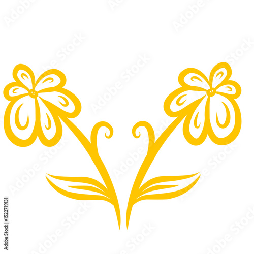 Elegant symmetrical floral design in gold against a stark black backdrop
