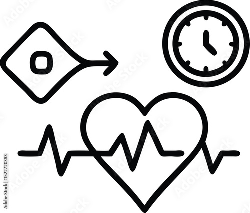 Heart health monitoring with ekg and clock for timely diagnosis and treatment of cardiovascular issues