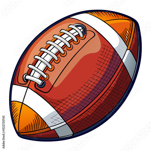 American Football Ball SVG – Vector Sports Illustration for Crafts, T-Shirts, and Team Decor