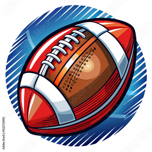 American Football Ball SVG – Vector Sports Illustration for Crafts, T-Shirts, and Team Decor