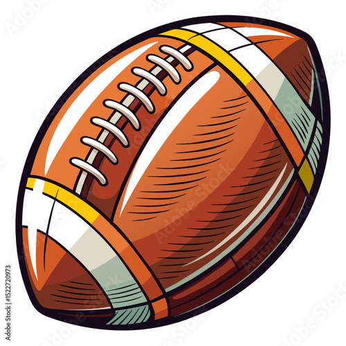 American Football Ball SVG – Vector Sports Illustration for Crafts, T-Shirts, and Team Decor