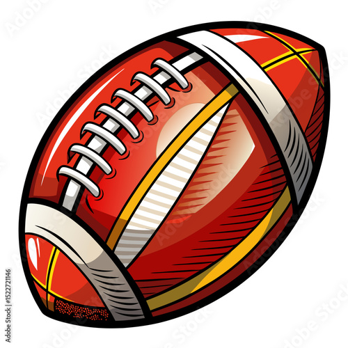 American Football Ball SVG – Vector Sports Illustration for Crafts, T-Shirts, and Team Decor