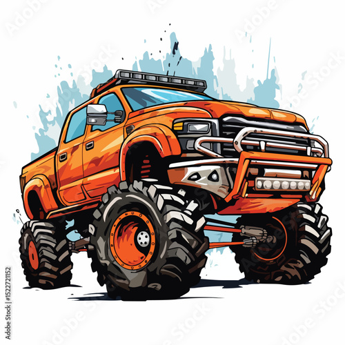 Off-Road Sport Truck Vector Illustration for Adventure and Outdoor Enthusiasts